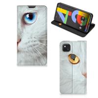 Google Pixel 4a | Hoesje maken | Witte Kat