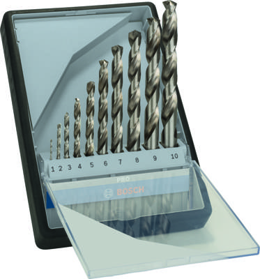 Bosch Accessoires 10-delige Robust Line metaalborenset HSS-G, 135° 1; 2; 3; 4; 5; 6; 7; 8; 9; 10 mm, 135° 10st - 2607010535