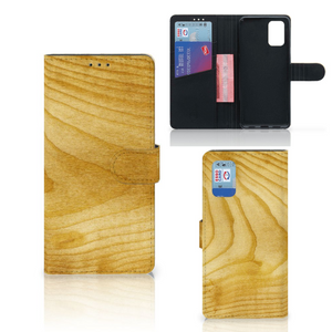 Samsung Galaxy A02s | M02s Book Style Case Licht Hout