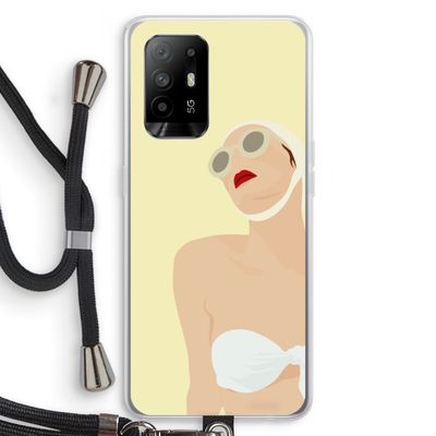 Summer: Oppo A95 5G Transparant Hoesje met koord