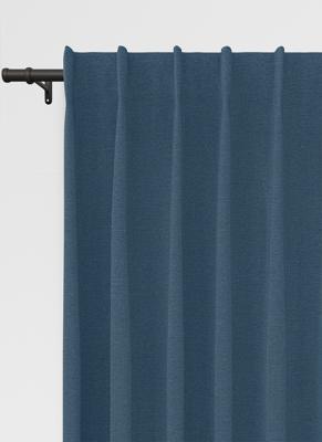 Staba gordijn - Dark Blue met Enkele plooi