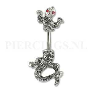 Navelpiercing hagedis