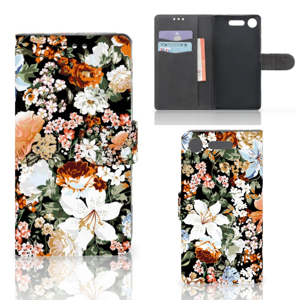 Hoesje voor Sony Xperia XZ1 Dark Flowers