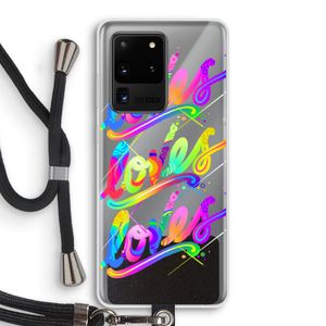 Loves: Samsung Galaxy S20 Ultra Transparant Hoesje met koord