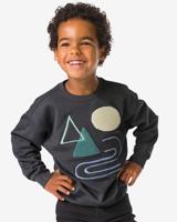 051 Kindersweater Grafisch Donkergrijs (donkergrijs)