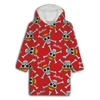 One Piece Hoodie Fleece deken Rood, 7 - 14 jaar
