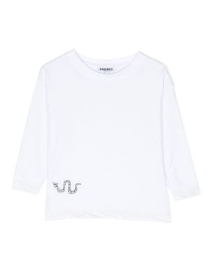 KINDRED t-shirt brodé à manches longues - Blanc