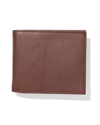 HEMA Billfold portemonnee laag leer bruin