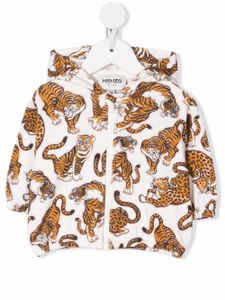 Kenzo Kids hoodie Pop à imprimé tigre - Tons neutres