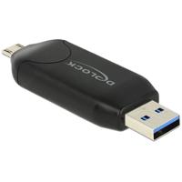 Delock 91734 Externe geheugenkaartlezer USB-A Zwart