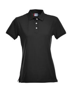 Clique 028241 Stretch Premium Polo Ladies - Zwart - S