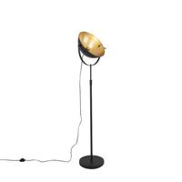 QAZQA Vloerlamp zwart met goud 35 cm verstelbaar - Magnax - thumbnail