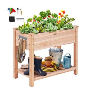 VEVOR hoogslaper houten plantenbak koud frame plantenbak groentebed 86x46x76cm