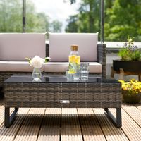 tectake -wicker loungeset - Ostuni grijs - 404301 - thumbnail