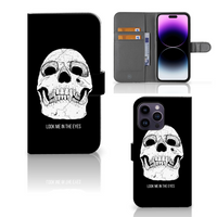 Telefoonhoesje met Naam iPhone 15 Pro Max Skull Eyes - thumbnail