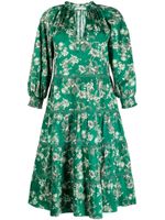 alice + olivia robe mi-longue Layla à fleurs - Vert - thumbnail