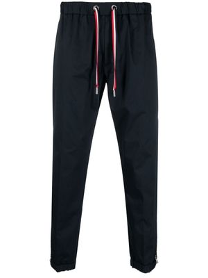 Moncler pantalon de jogging en gabardine - Bleu