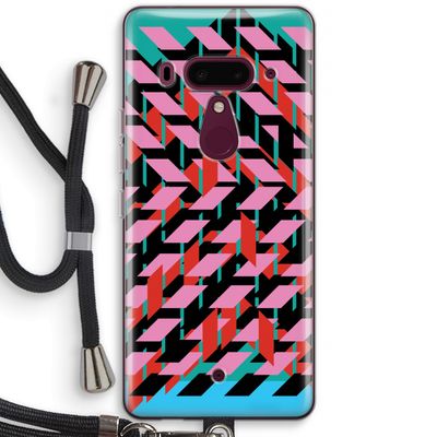 Skew Blush 2: HTC U12+ Transparant Hoesje met koord