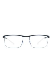 Mykita lunettes de soleil carrées à détail pont haut - Bleu