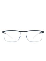 Mykita lunettes de soleil carrées à détail pont haut - Bleu