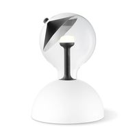 Move Me tafellamp Bumb - wit / Cone 5,5W - zwart zilver - thumbnail