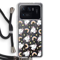 Rainbow Unicorn: Xiaomi Mi 11 Ultra Transparant Hoesje met koord