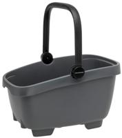 Gerecyclede (honden)fietsmand New Looxs Clipper Racktime - 28 liter 49 x 37 x 29 cm - anthraciet
