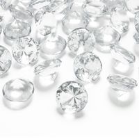 10x Hobby/decoratie transparante diamantjes/steentjes 20 mm/2 cm - thumbnail