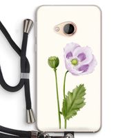 Purple poppy: HTC U Play Transparant Hoesje met koord