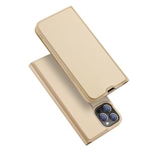 Dux Ducis - Slim bookcase hoes - iPhone 13 Pro - Goud