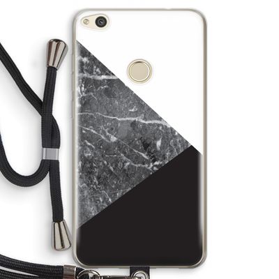 Combinatie marmer: Huawei Ascend P8 Lite (2017) Transparant Hoesje met koord