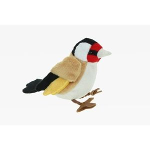 Pluche zangvogel putter knuffel 12 cm   -