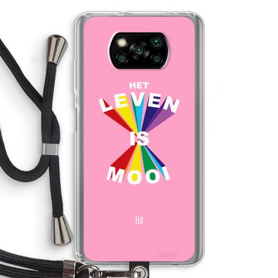 Het Leven Is Mooi: Xiaomi Poco X3 NFC Transparant Hoesje met koord