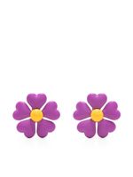 Moschino boucles d'oreilles fleur à clip - Violet