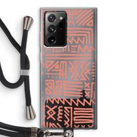 Marrakech Pink: Samsung Galaxy Note 20 Ultra / Note 20 Ultra 5G Transparant Hoesje met koord
