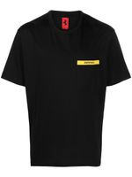 Ferrari t-shirt en coton à patch logo - Noir