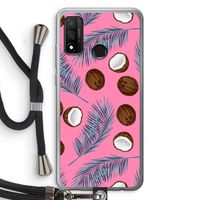Kokosnoot roze: Huawei P Smart (2020) Transparant Hoesje met koord