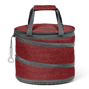 Opvouwbare koeltas rood/grijs 30 x 26 cm 15 liter - Koeltas