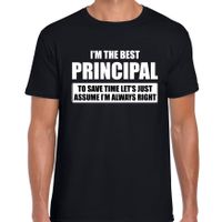 I'm the best principal / ik ben de beste directeur cadeau t-shirt zwart voor heren - thumbnail