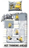 Minions Dekbedovertrek Not Thinking Smart - 140 x 200 cm - Katoen - thumbnail