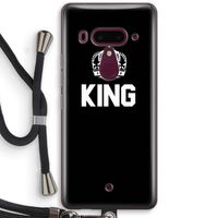 King zwart: HTC U12+ Transparant Hoesje met koord