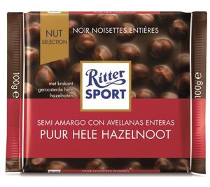 Ritter Sport Ritter Sport - Puur Hele Hazelnoot 100 Gram