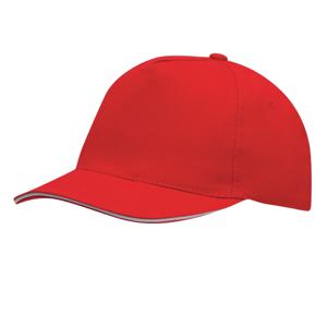 Baseballcap Walkers voor volwassenen - rood - klitteband sluiting - katoen