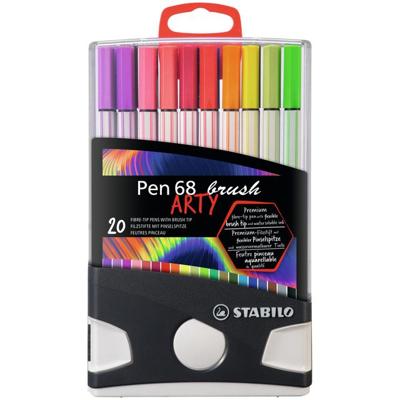 Brushstift stabilo pen 68/20 arty 20st assorti
