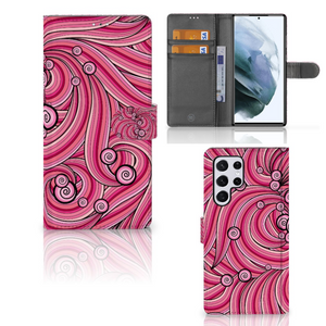 Samsung Galaxy S22 Ultra Hoesje Swirl Pink