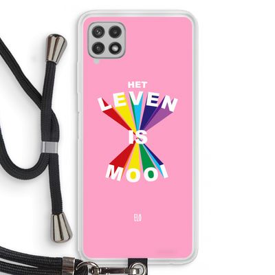 Het Leven Is Mooi: Samsung Galaxy A22 4G Transparant Hoesje met koord