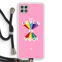 Het Leven Is Mooi: Samsung Galaxy A22 4G Transparant Hoesje met koord