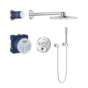 GROHE SmartControl Regendoucheset Inbouw - hoofddouche rond 31cm - 2 functies - handdouche staaf - chroom 34709000