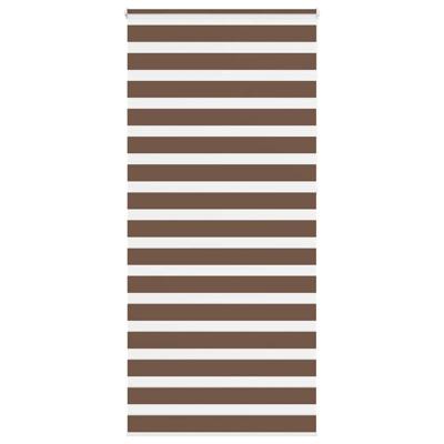 VidaXL Zebra rolgordijn 110x230 cm stofbreedte 105,9cm polyester bruin