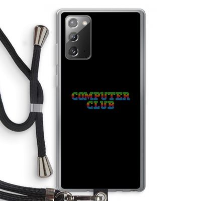 Retro: Samsung Galaxy Note 20 / Note 20 5G Transparant Hoesje met koord